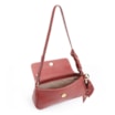 Bolsa De Ombro Lenço Couro Vermelho - imagem 5
