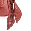  Bolsa De Ombro Lenço Couro Vermelho - imagem 6