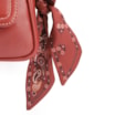  Bolsa De Ombro Lenço Couro Vermelho - imagem 6