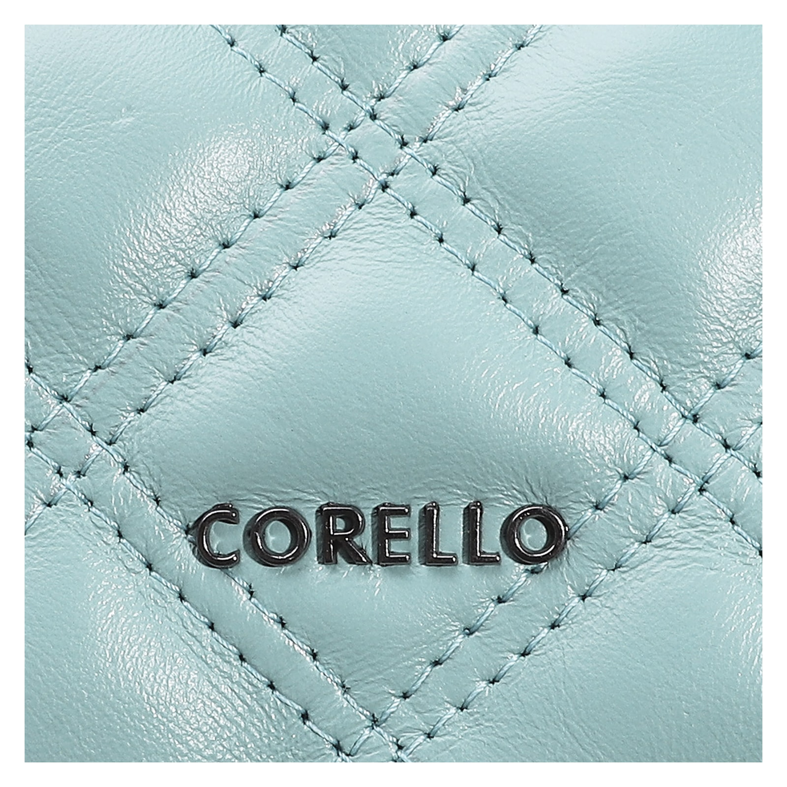 Bolsa De Ombro Matelassê Couro Azul