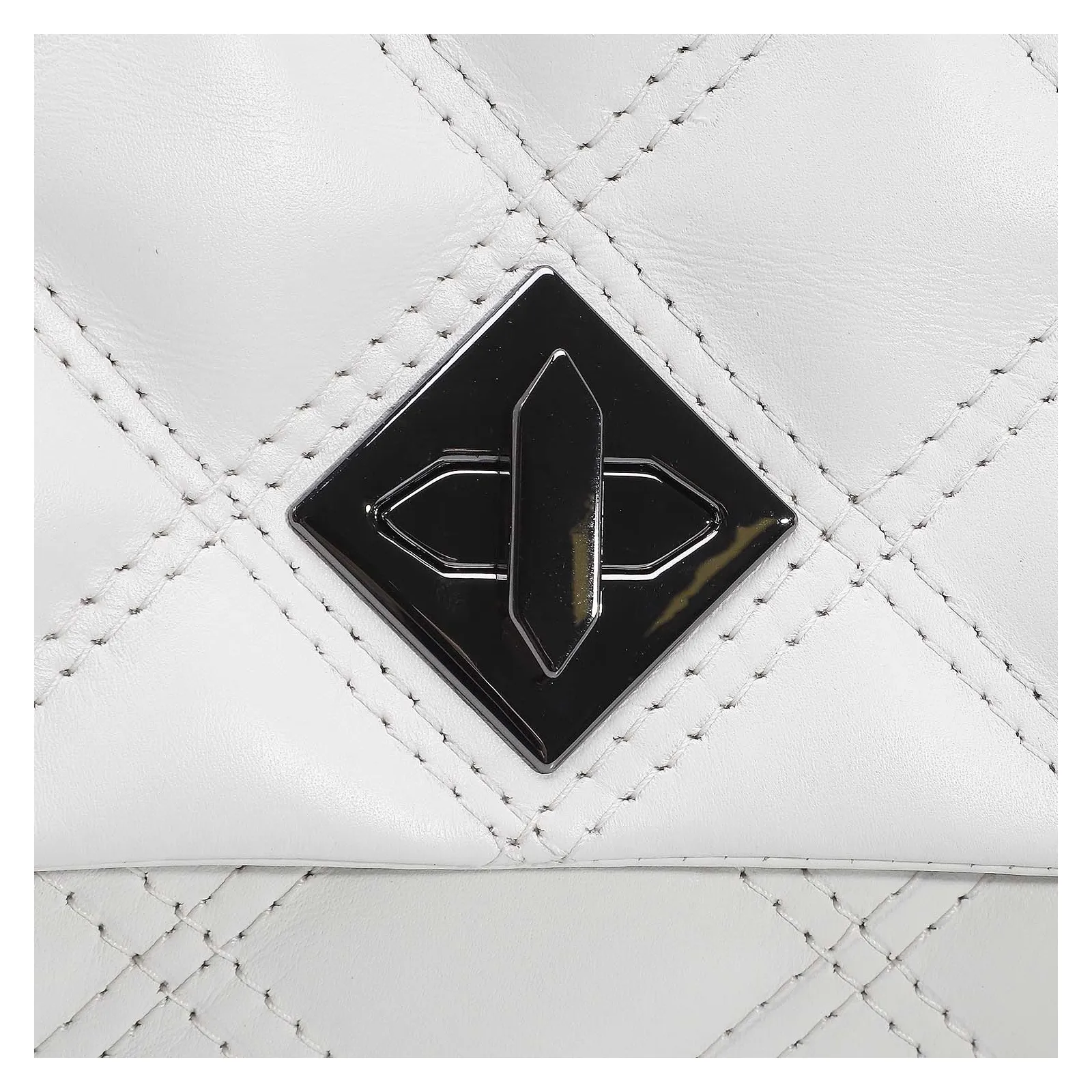 Bolsa De Ombro Matelassê Couro Branco