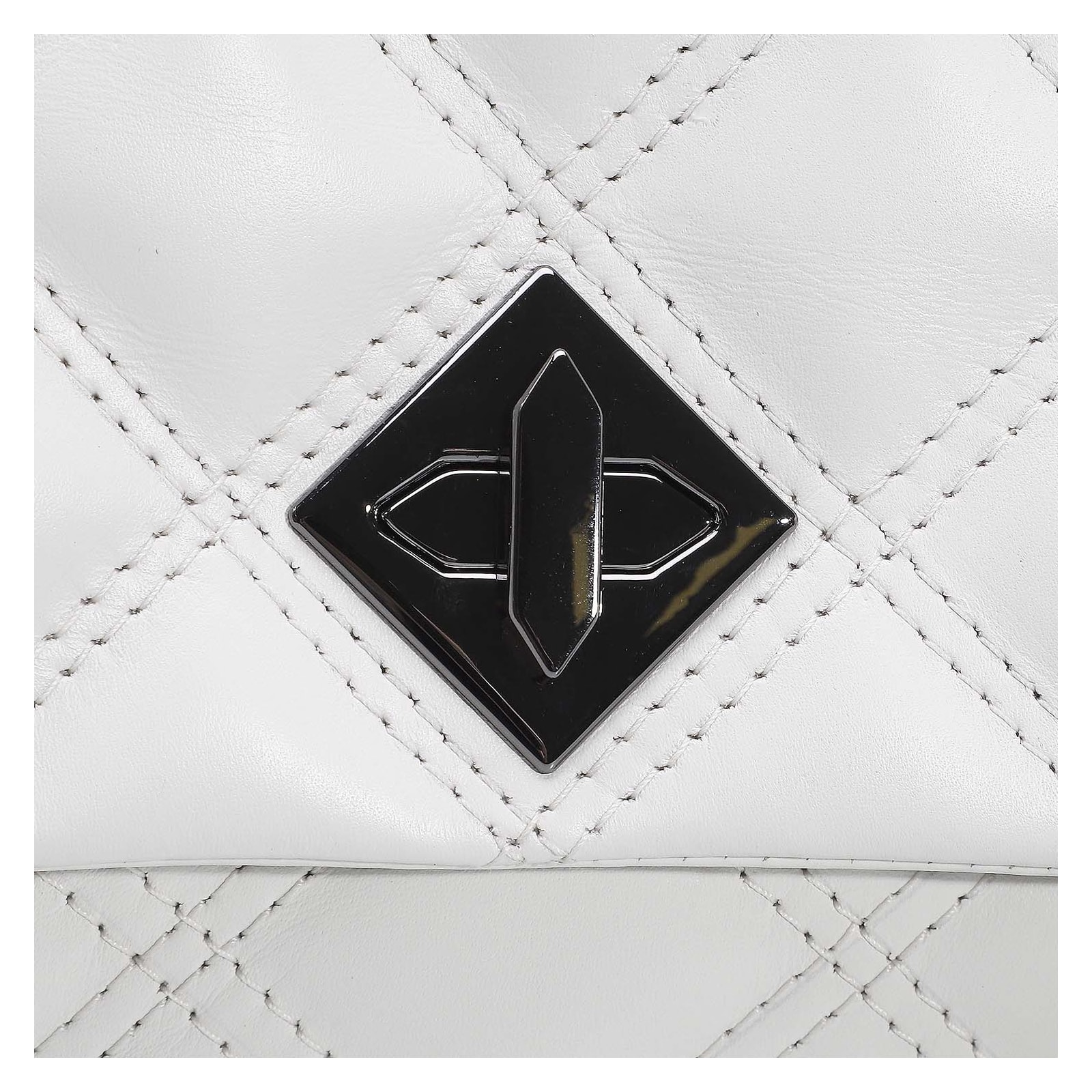 Bolsa De Ombro Matelassê Couro Branco