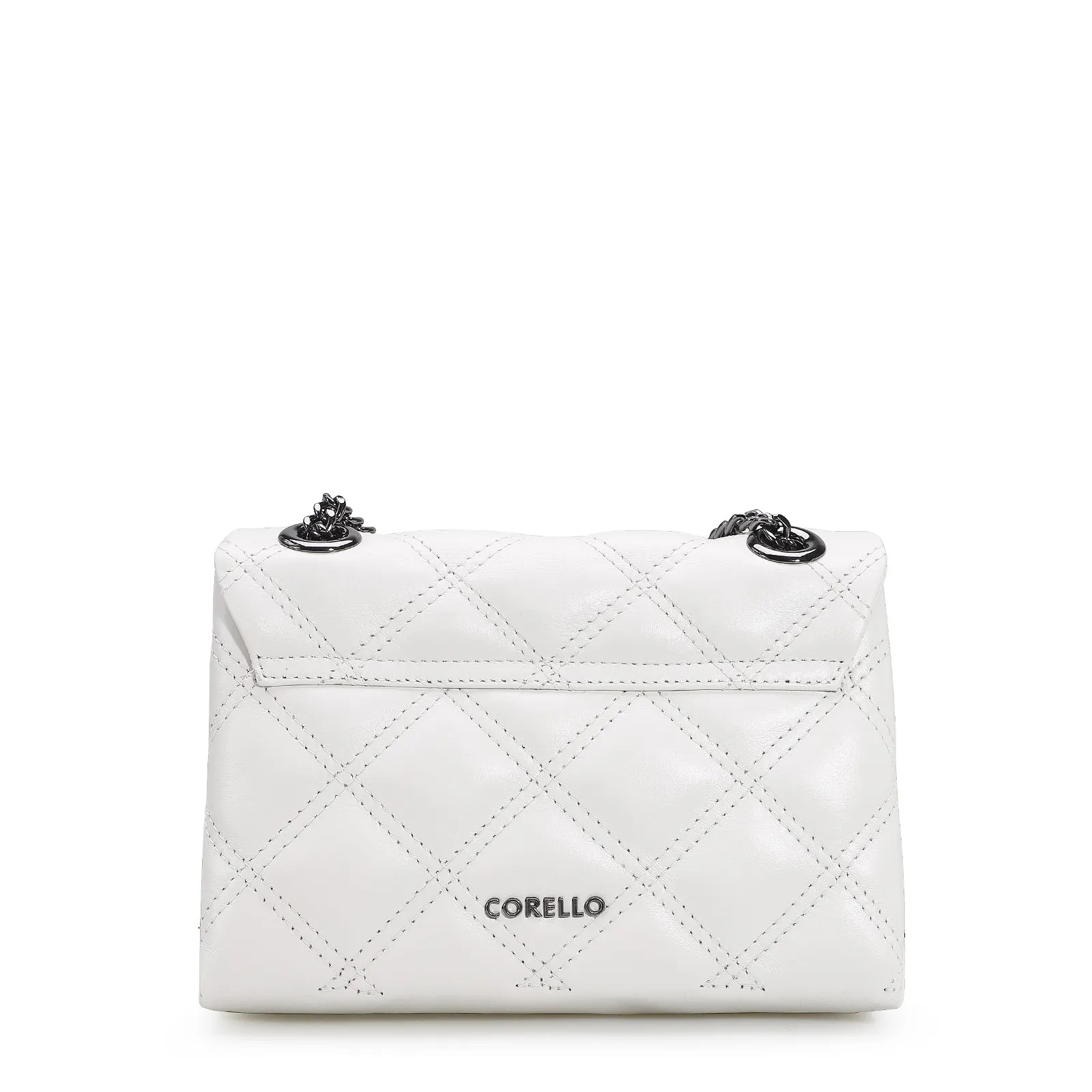 Bolsa De Ombro Matelassê Couro Branco