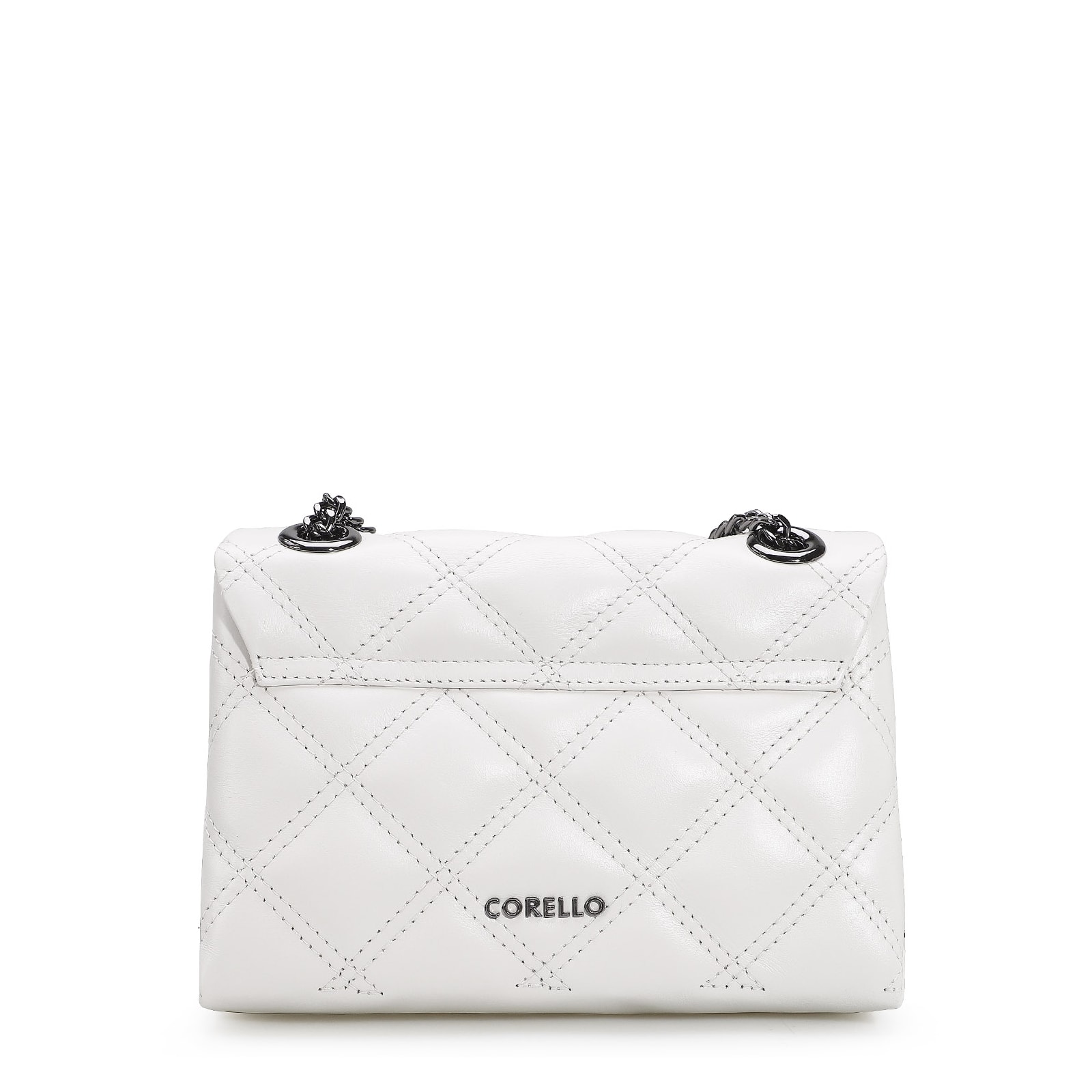 Bolsa De Ombro Matelassê Couro Branco
