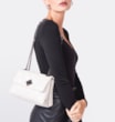 Bolsa De Ombro Matelassê Couro Off White - imagem 2