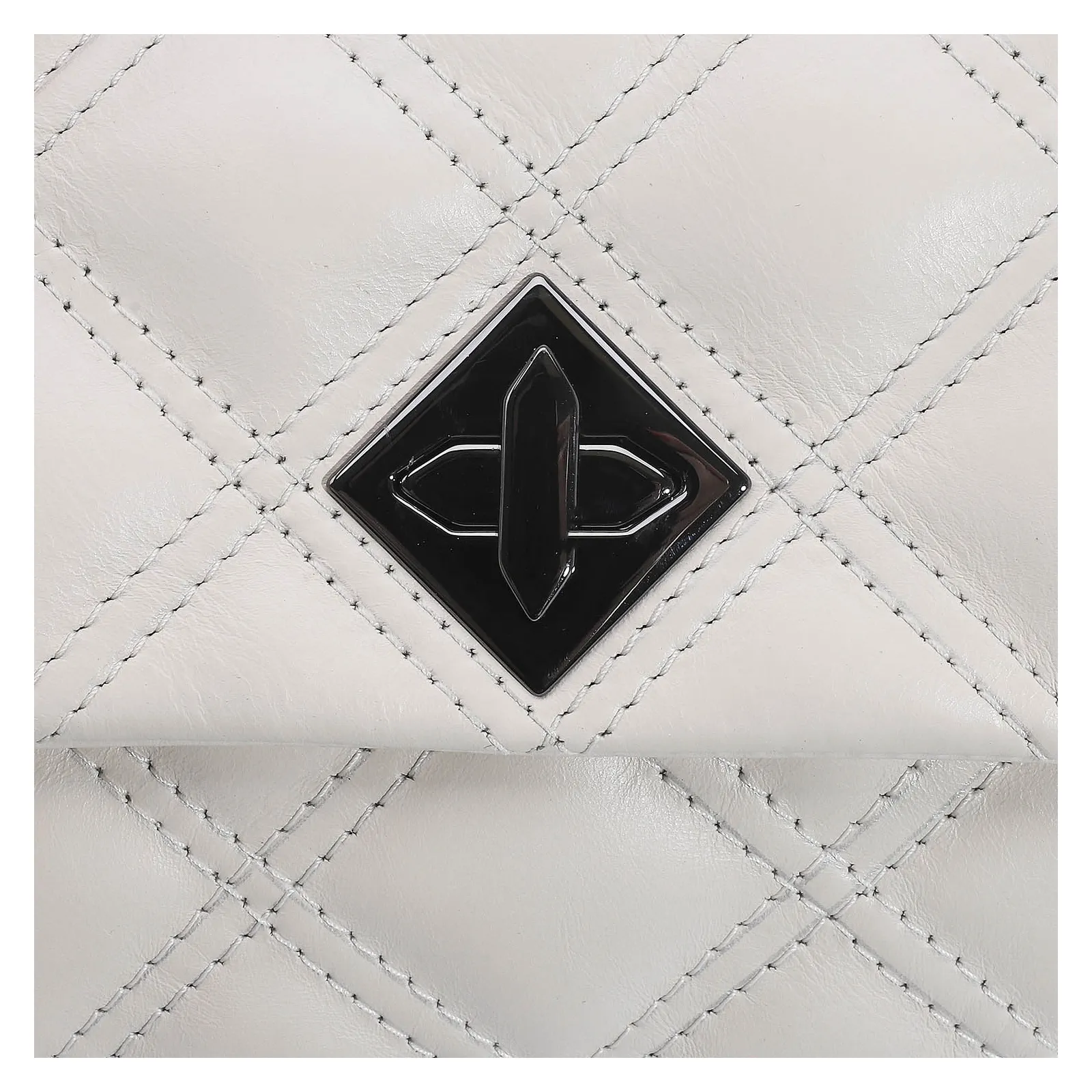 Bolsa De Ombro Matelassê Couro Off White