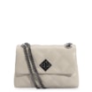 Bolsa De Ombro Matelassê Couro Off White - imagem 1