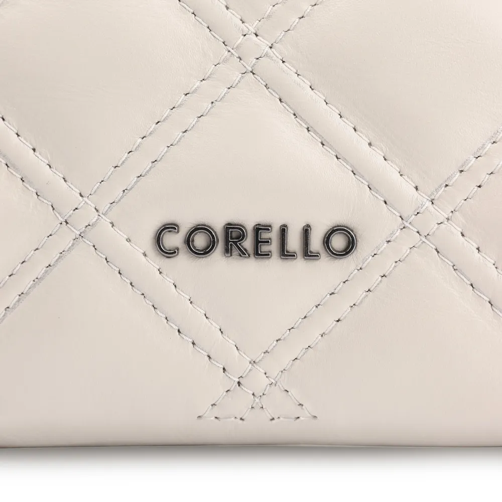 Bolsa De Ombro Matelassê Couro Off White - imagem 6