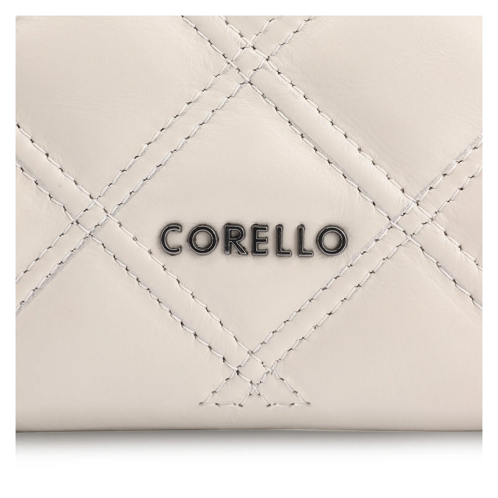Bolsa De Ombro Matelassê Couro Off White