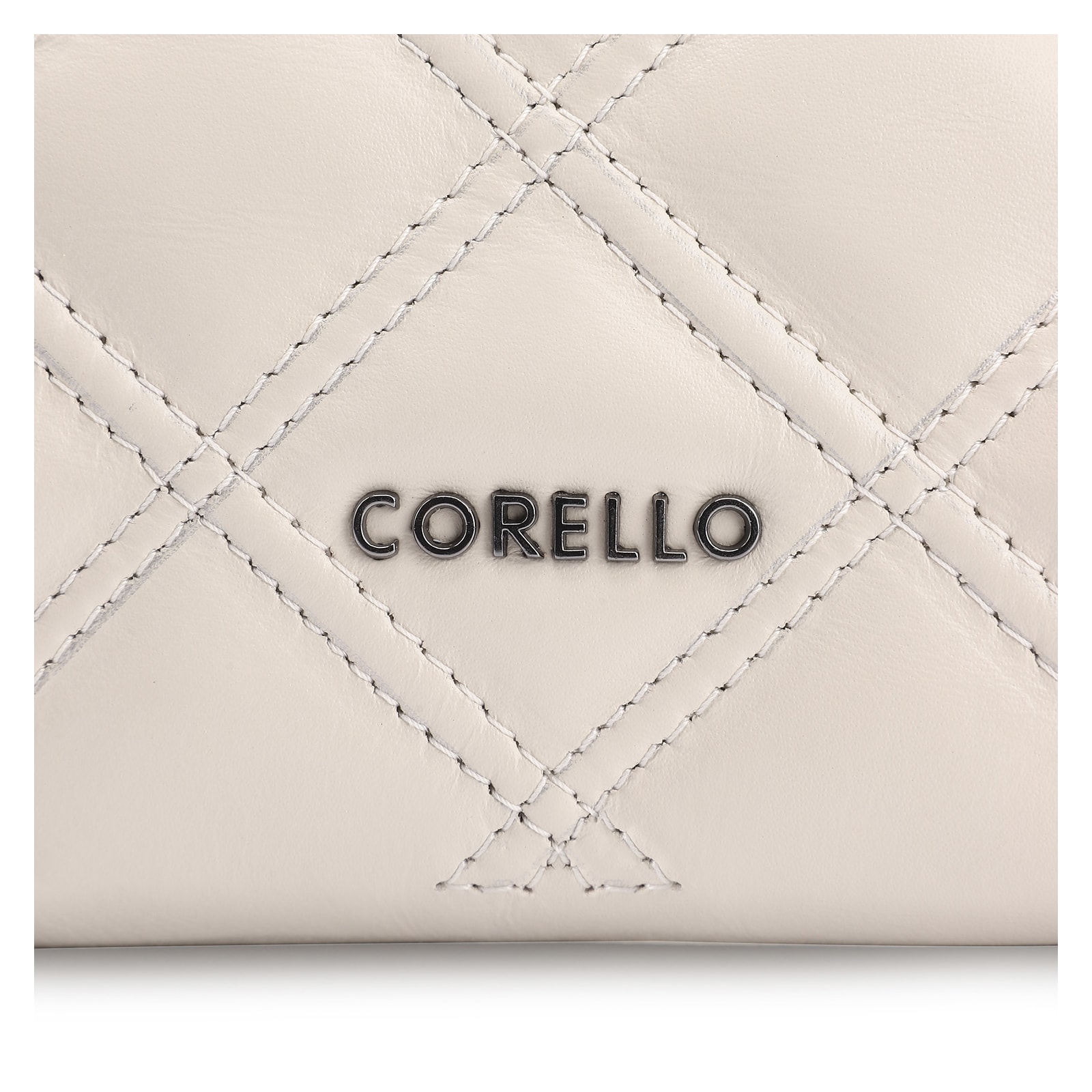 Bolsa De Ombro Matelassê Couro Off White