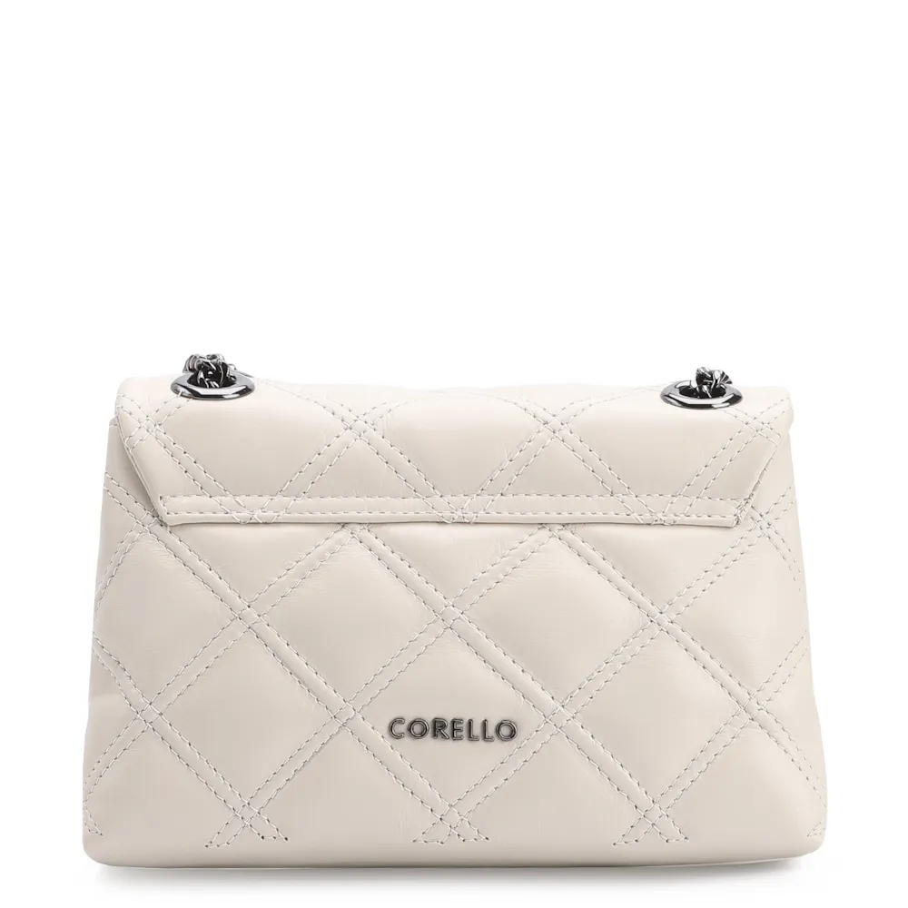 Bolsa De Ombro Matelassê Couro Off White - imagem 3