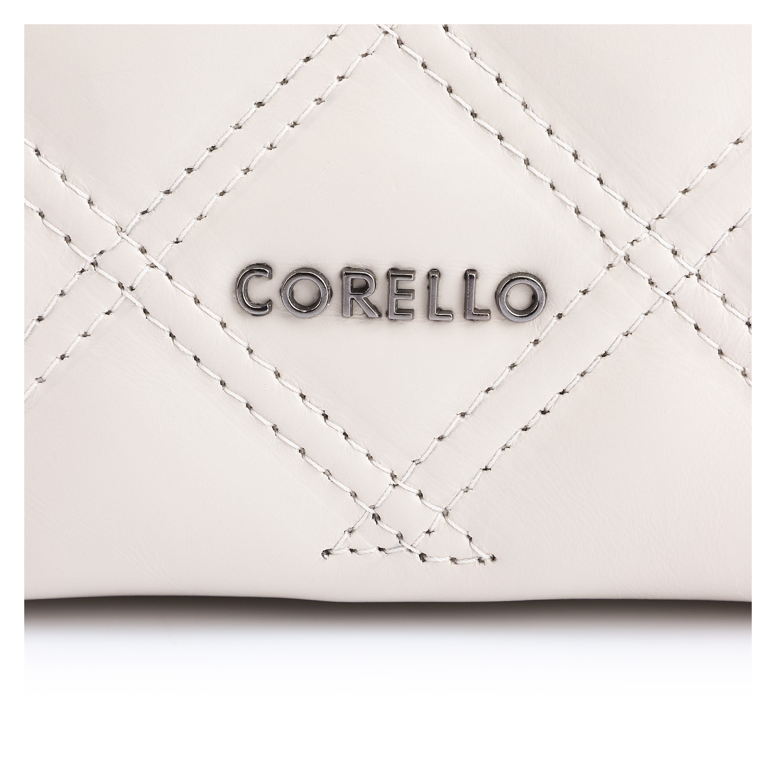 Bolsa De Ombro Matelassê Couro Off White