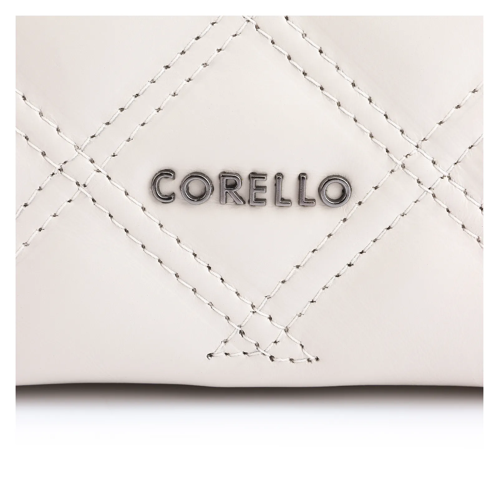 Bolsa De Ombro Matelassê Couro Off White
