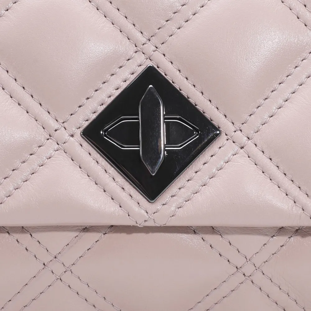 Bolsa De Ombro Matelassê Couro Rosado - imagem 5