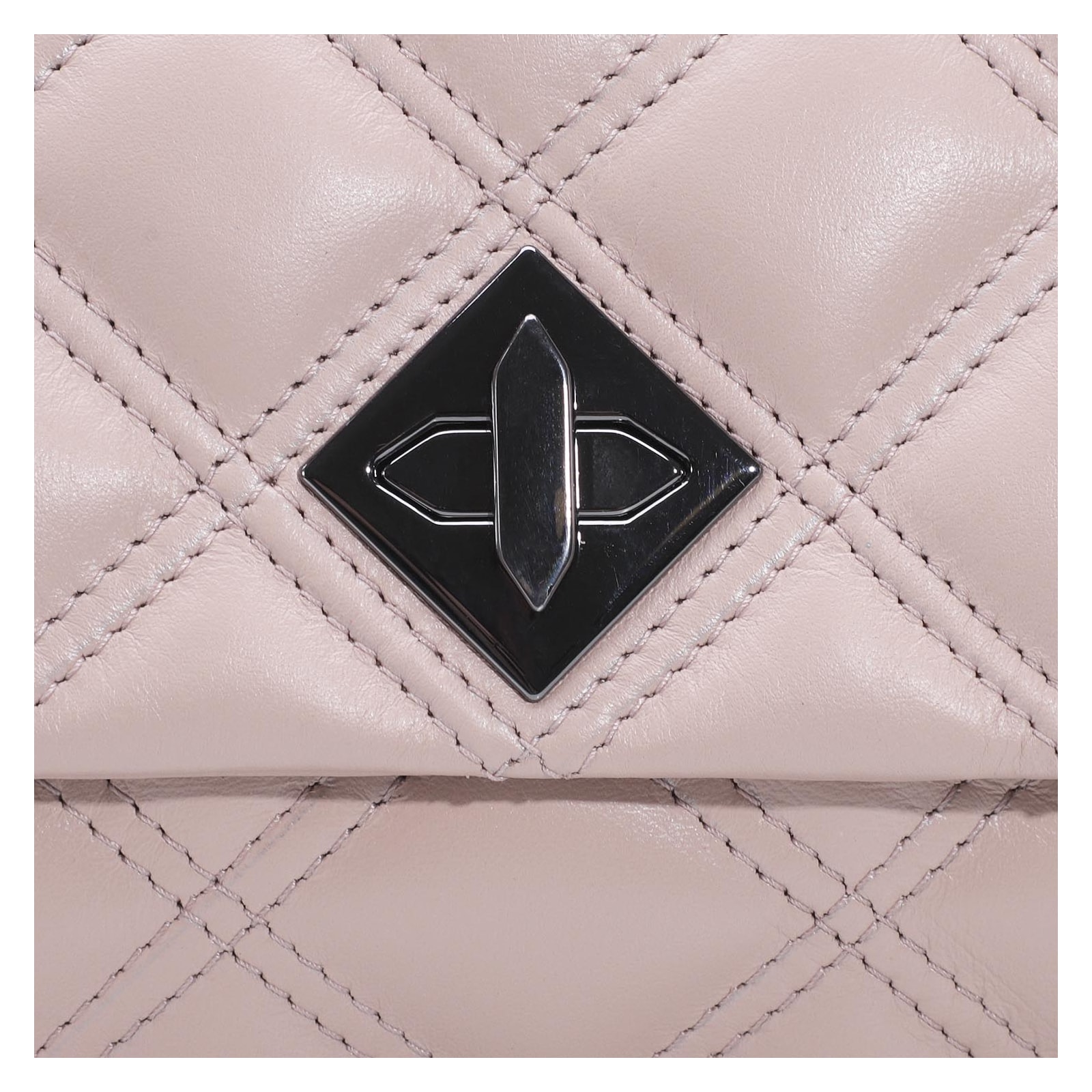 Bolsa De Ombro Matelassê Couro Rosado