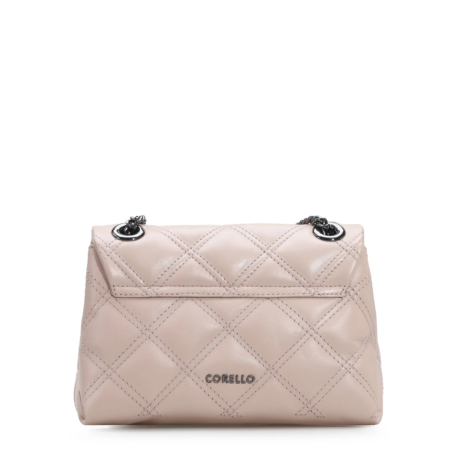 Bolsa De Ombro Matelassê Couro Rosado