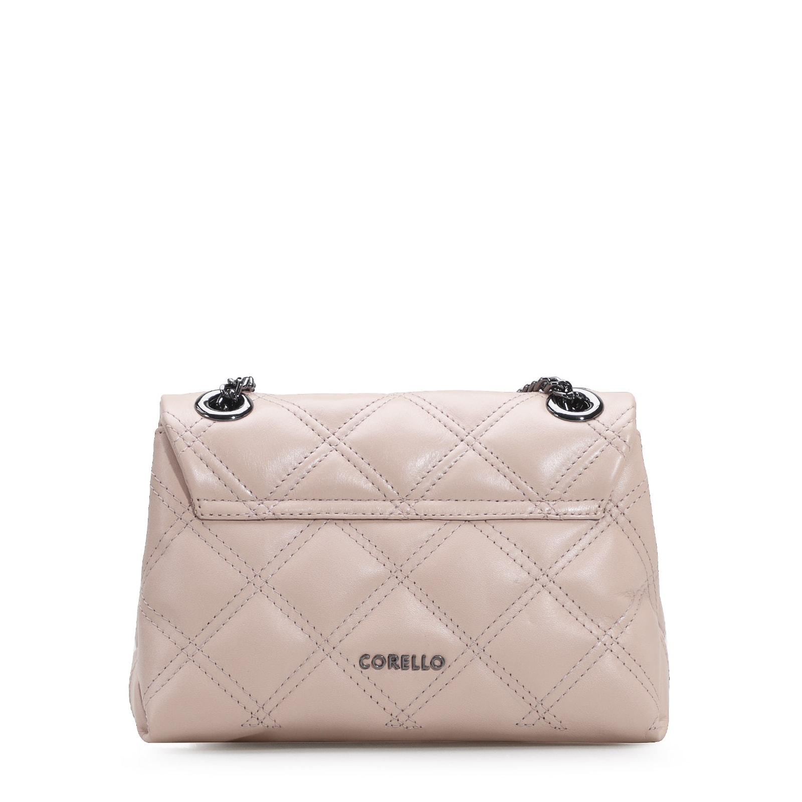 Bolsa De Ombro Matelassê Couro Rosado