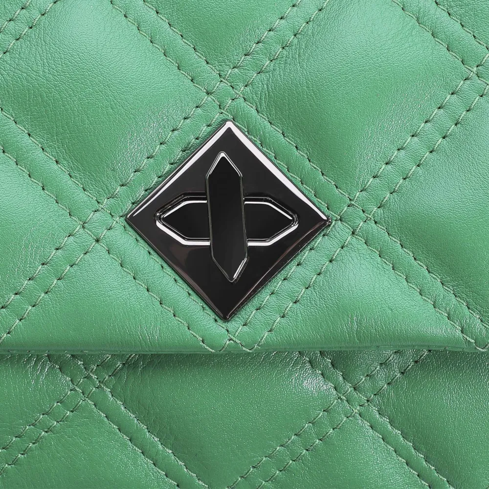 Bolsa De Ombro Matelassê Couro Verde - imagem 5