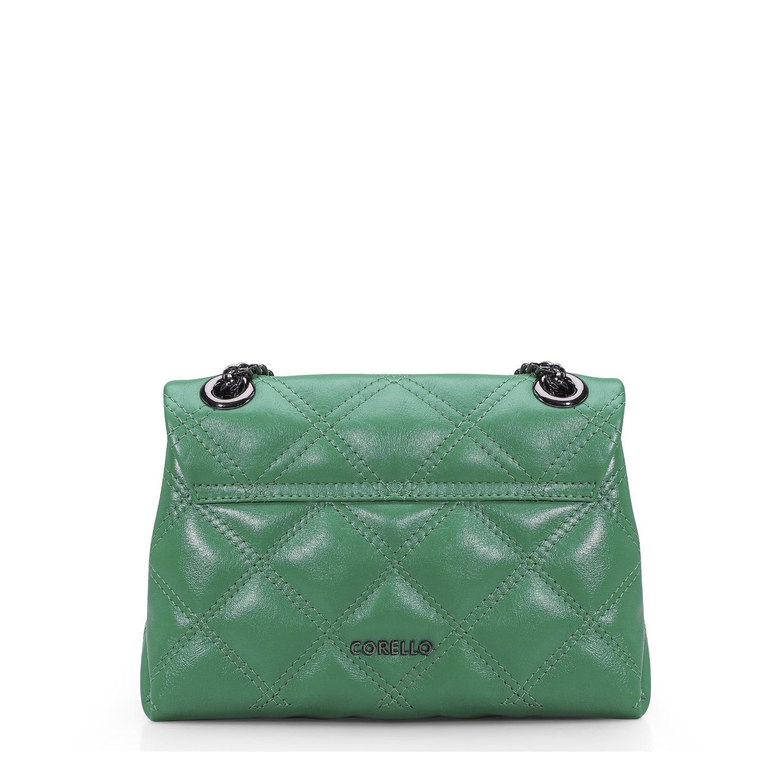 Bolsa De Ombro Matelassê Couro Verde