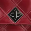Bolsa De Ombro Matelassê Couro Vermelho Cereja - imagem 5
