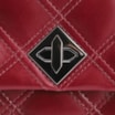 Bolsa De Ombro Matelassê Couro Vermelho Cereja - imagem 5