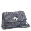 Bolsa De Ombro Matelassê Tweed Azul - imagem 3