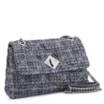 Bolsa De Ombro Matelassê Tweed Azul - imagem 3