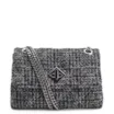 Bolsa De Ombro Matelassê Tweed Preto - imagem 1