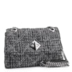 Bolsa De Ombro Matelassê Tweed Preto - imagem 2