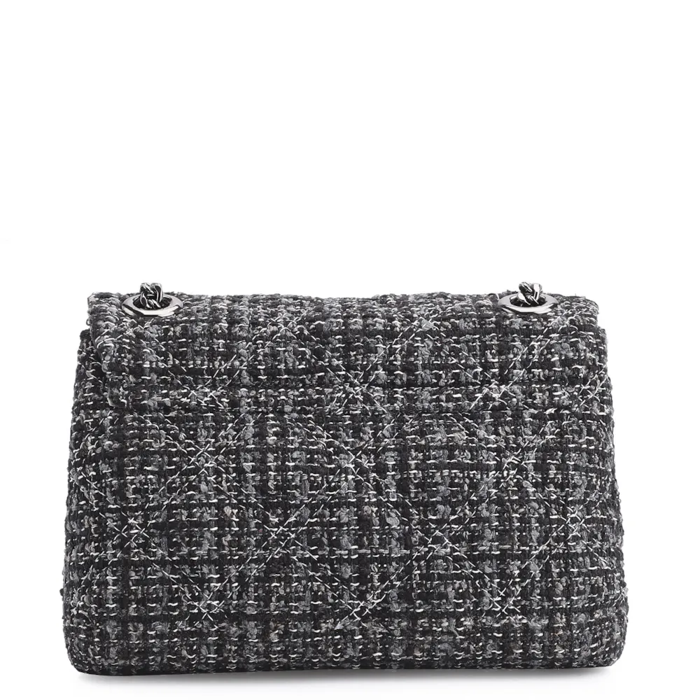 Bolsa De Ombro Matelassê Tweed Preto - imagem 3