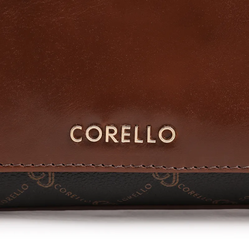 Bolsa De Ombro Média Alt/Couro Marrom Bolso Frontal Monograma - foto 6