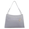 Bolsa De Ombro Média Azul Couro Lezard Pingente - imagem 3