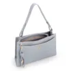 Bolsa De Ombro Média Azul Couro Lezard Pingente - imagem 4