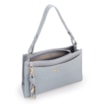 Bolsa De Ombro Média Azul Couro Lezard Pingente - imagem 4