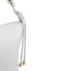 Bolsa De Ombro Média Couro Azul Alça Pedras - imagem 8