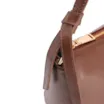 Bolsa De Ombro Média Couro Marrom Alça Nó - imagem 7