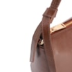 Bolsa De Ombro Média Couro Marrom Alça Nó - imagem 7