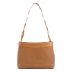  Bolsa De Ombro Média Couro Marrom Claro Rattan - imagem 1