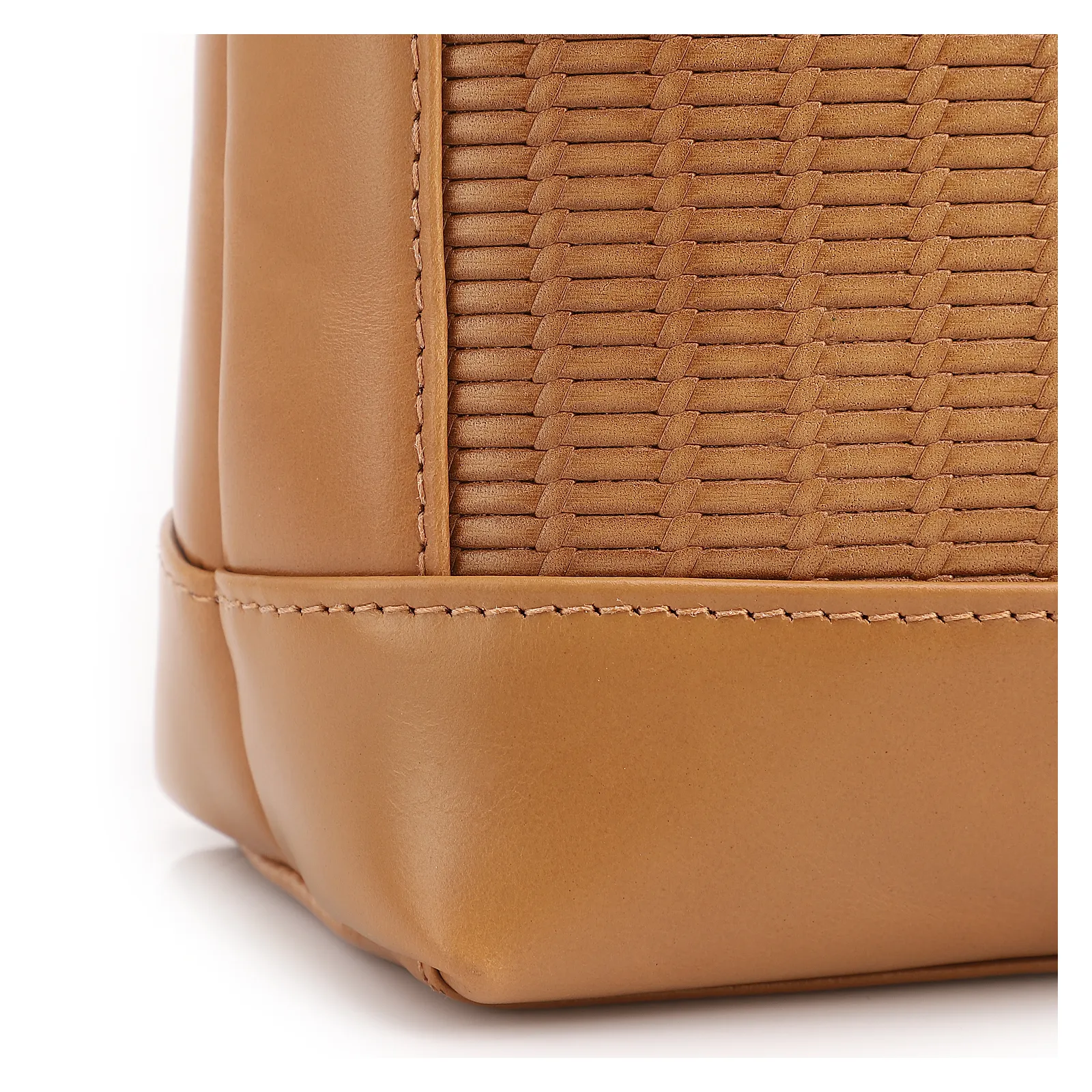  Bolsa De Ombro Média Couro Marrom Claro Rattan