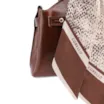 Bolsa De Ombro Média Couro Marrom Lenço Python - imagem 6
