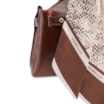 Bolsa De Ombro Média Couro Marrom Lenço Python - imagem 6