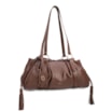 Bolsa De Ombro Média Couro Marrom Tag - imagem 3