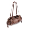 Bolsa De Ombro Média Couro Marrom Tag - imagem 4