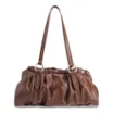 Bolsa De Ombro Média Couro Marrom Tag - imagem 5
