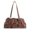 Bolsa De Ombro Média Couro Marrom Tag - imagem 5