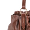 Bolsa De Ombro Média Couro Marrom Tag - imagem 6