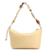 Bolsa De Ombro Média Couro Nobuck Floater /Couro Amarelo Alça Pedras - imagem 3