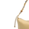 Bolsa De Ombro Média Couro Nobuck Floater /Couro Amarelo Alça Pedras - imagem 5