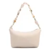 Bolsa De Ombro Média Couro Off White Alça Pedras - imagem 3