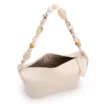 Bolsa De Ombro Média Couro Off White Alça Pedras - imagem 4